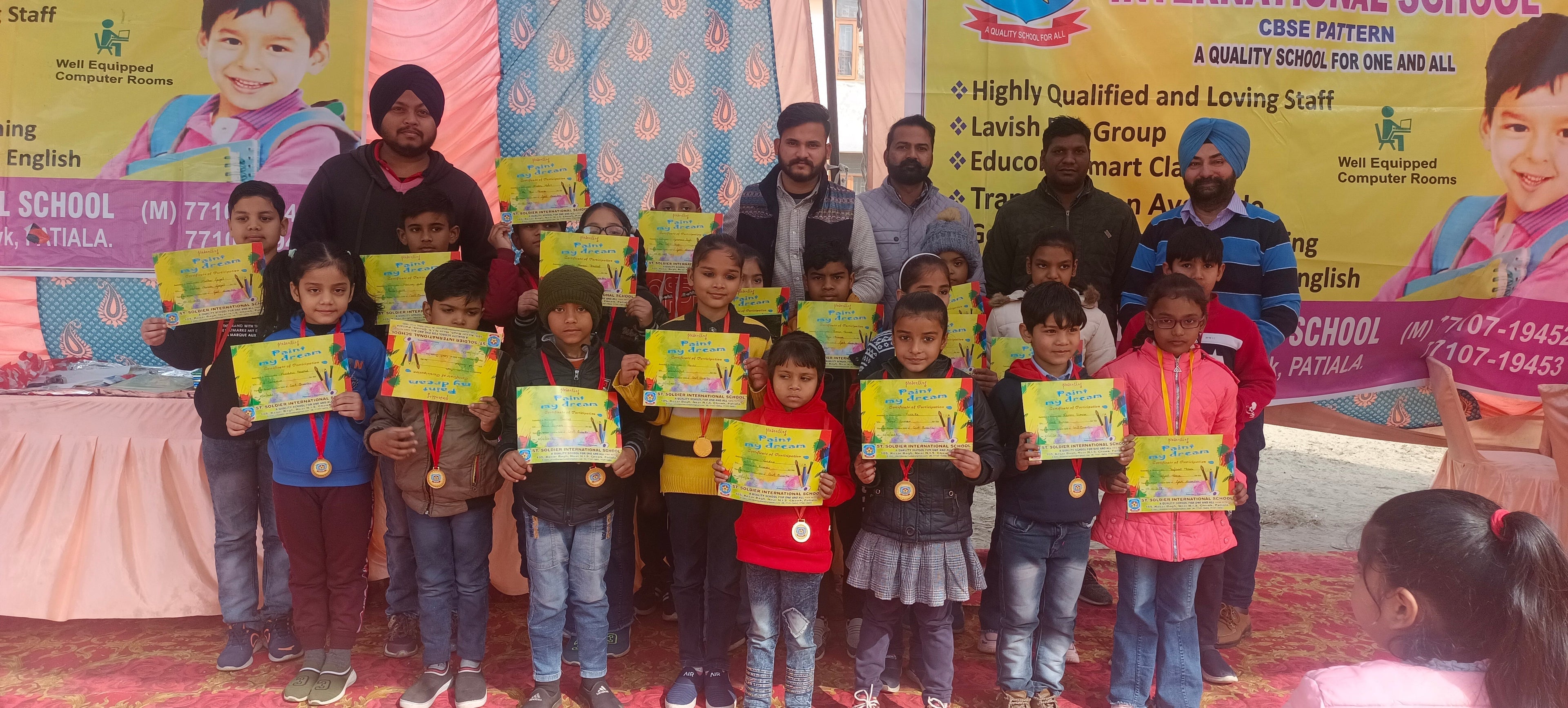 Paint My Dream" Drawing Competition at St. Soldier International School Patiala